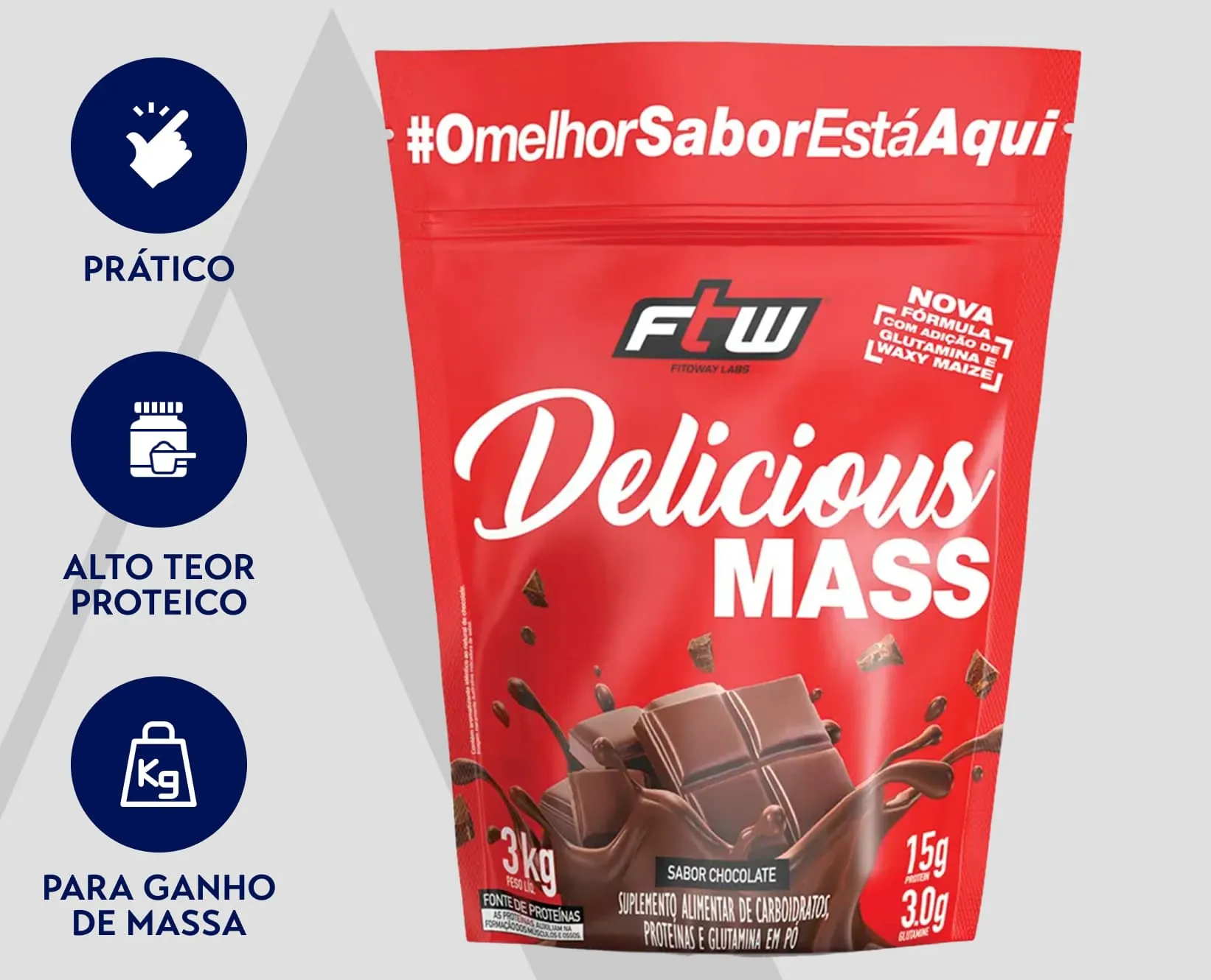 Hipercalórico de Chocolate | FTW | 3kg