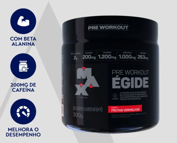 Pré-Treino Égide | Max Titanium |Frutas Vermelhas | 300g