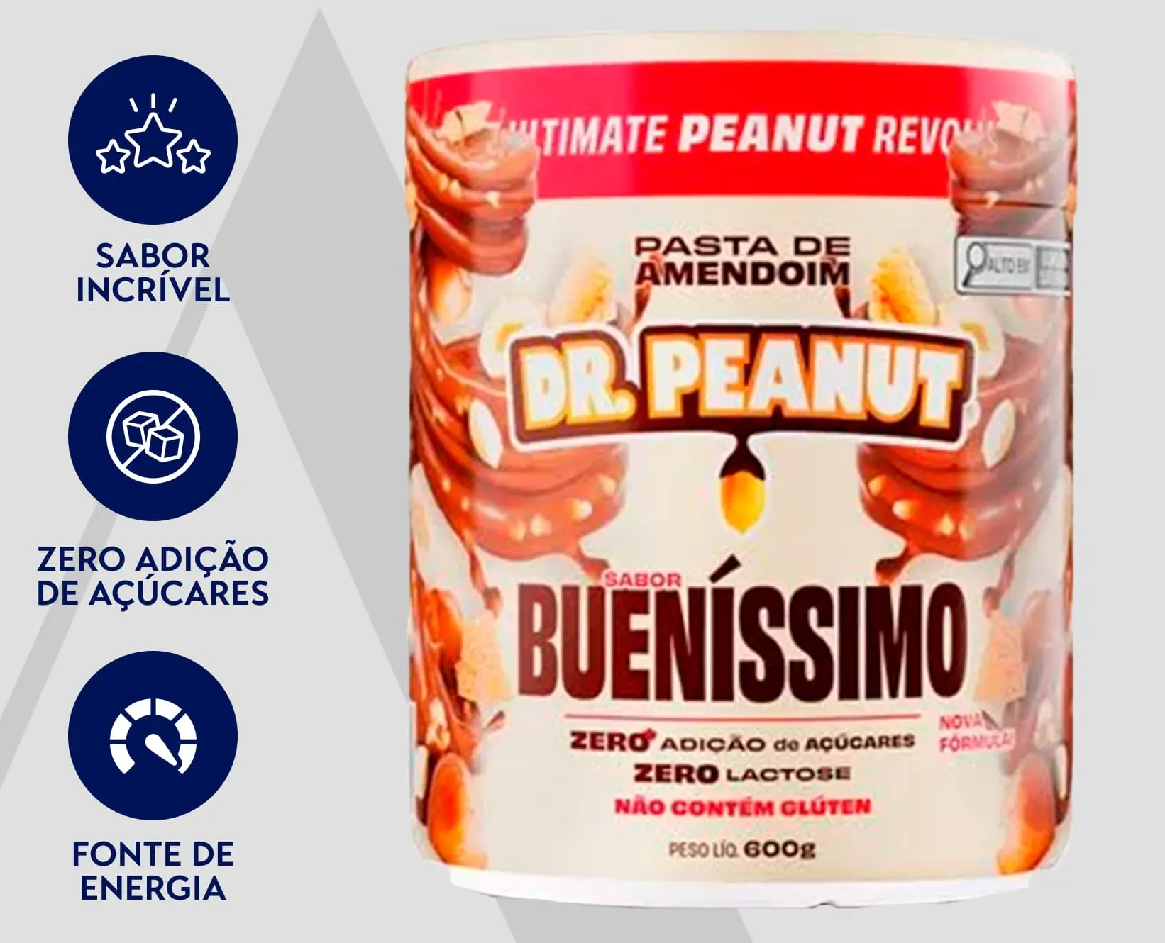 Pasta de Amendoim Sabor Bueníssimo | Dr. Peanut | 600g